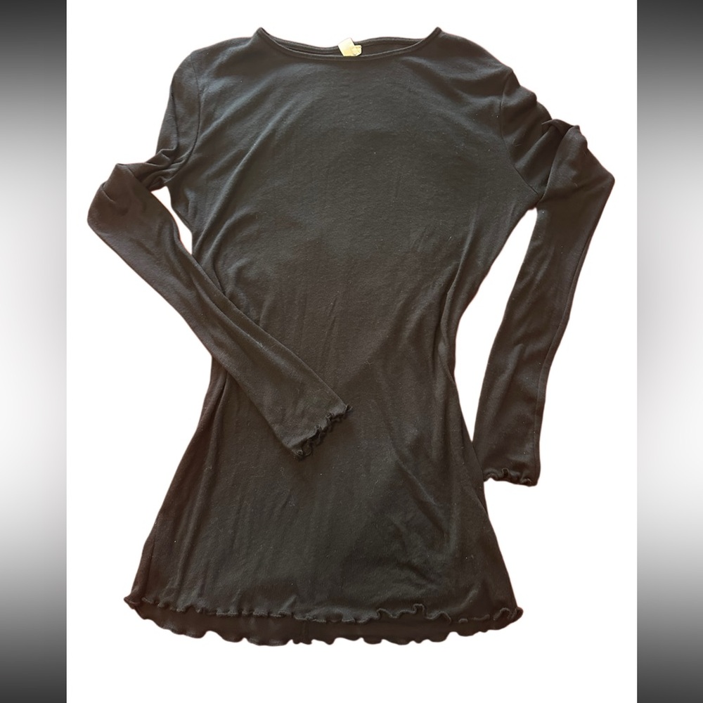 Free People size XS black long sleeve long tshirt